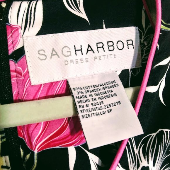 SAG HARBOR*DRESS*FITTED BODICE*SLIGHTLY FLARED*WOMEN SIZE 8P - Picture 8 of 10